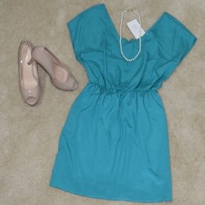 Blue Open Back Dress in Size L